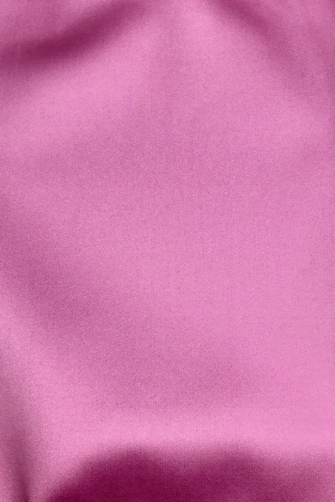 Deep Lilac Silk Blend Mikado Fabric