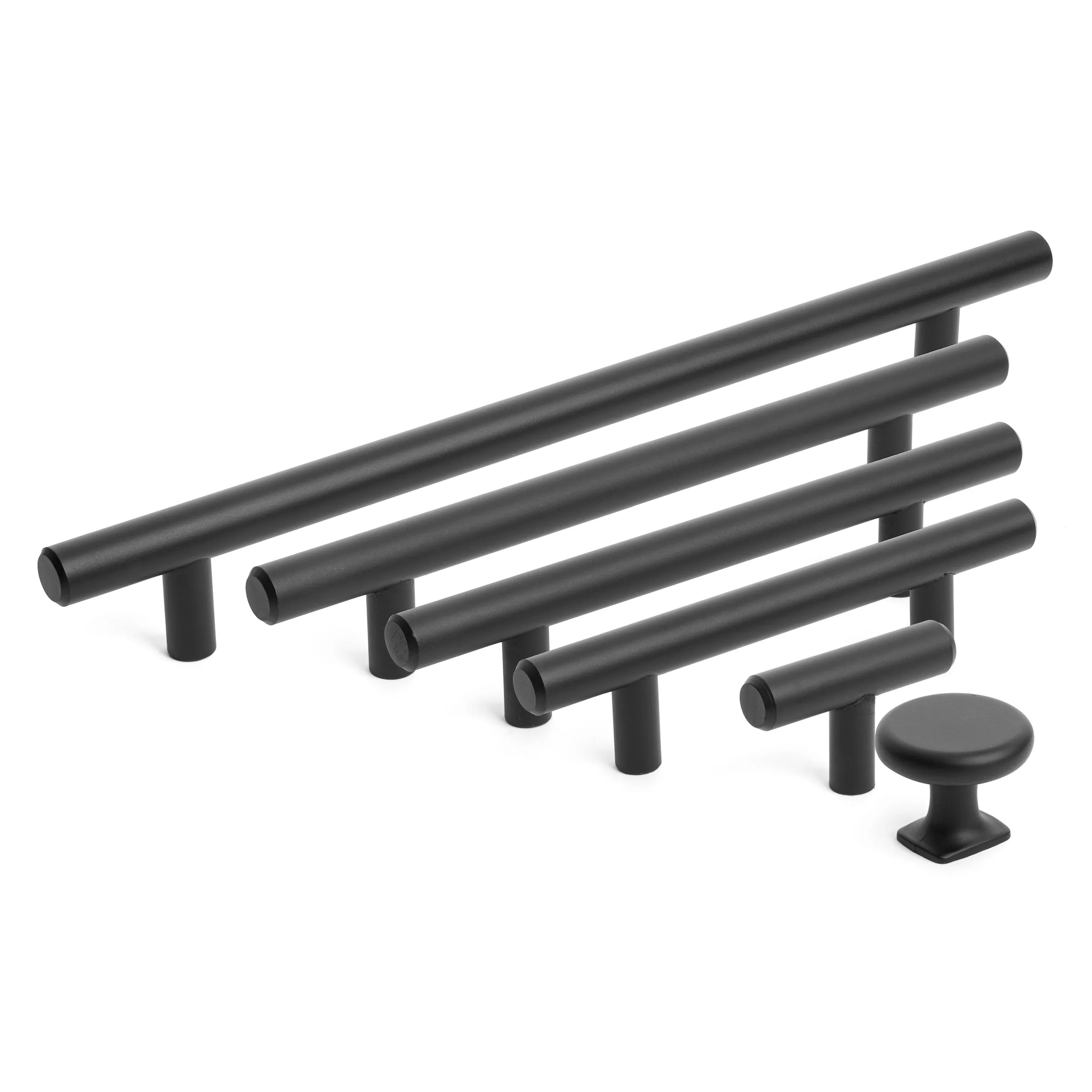 Diversa Matte Black Euro Style 3" (76mm) Cabinet Bar Pull