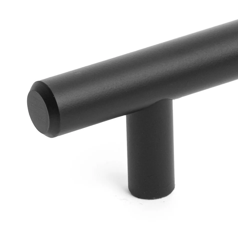 Diversa Matte Black Euro Style 7-1/2" (192mm) Cabinet Bar Pull - 10 Pack