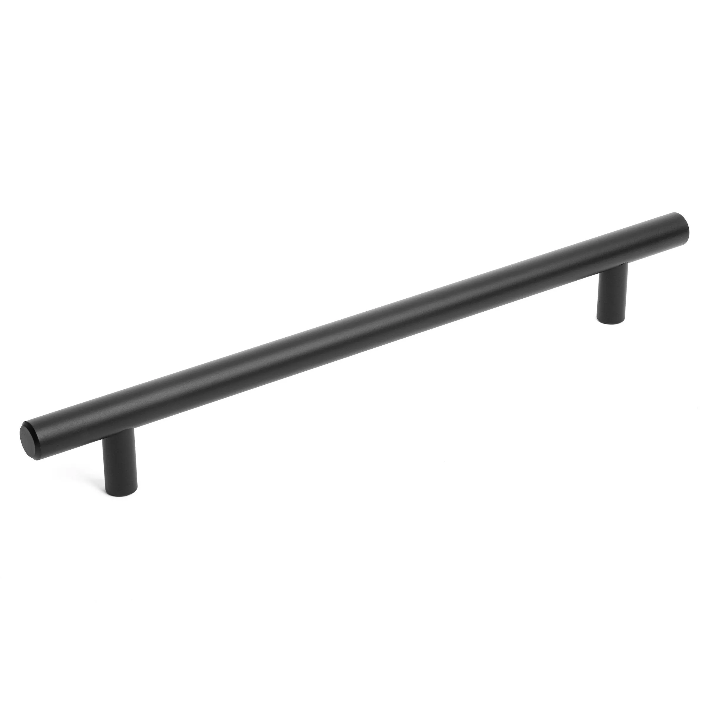 Diversa Matte Black Euro Style 7-1/2" (192mm) Cabinet Bar Pull - 10 Pack