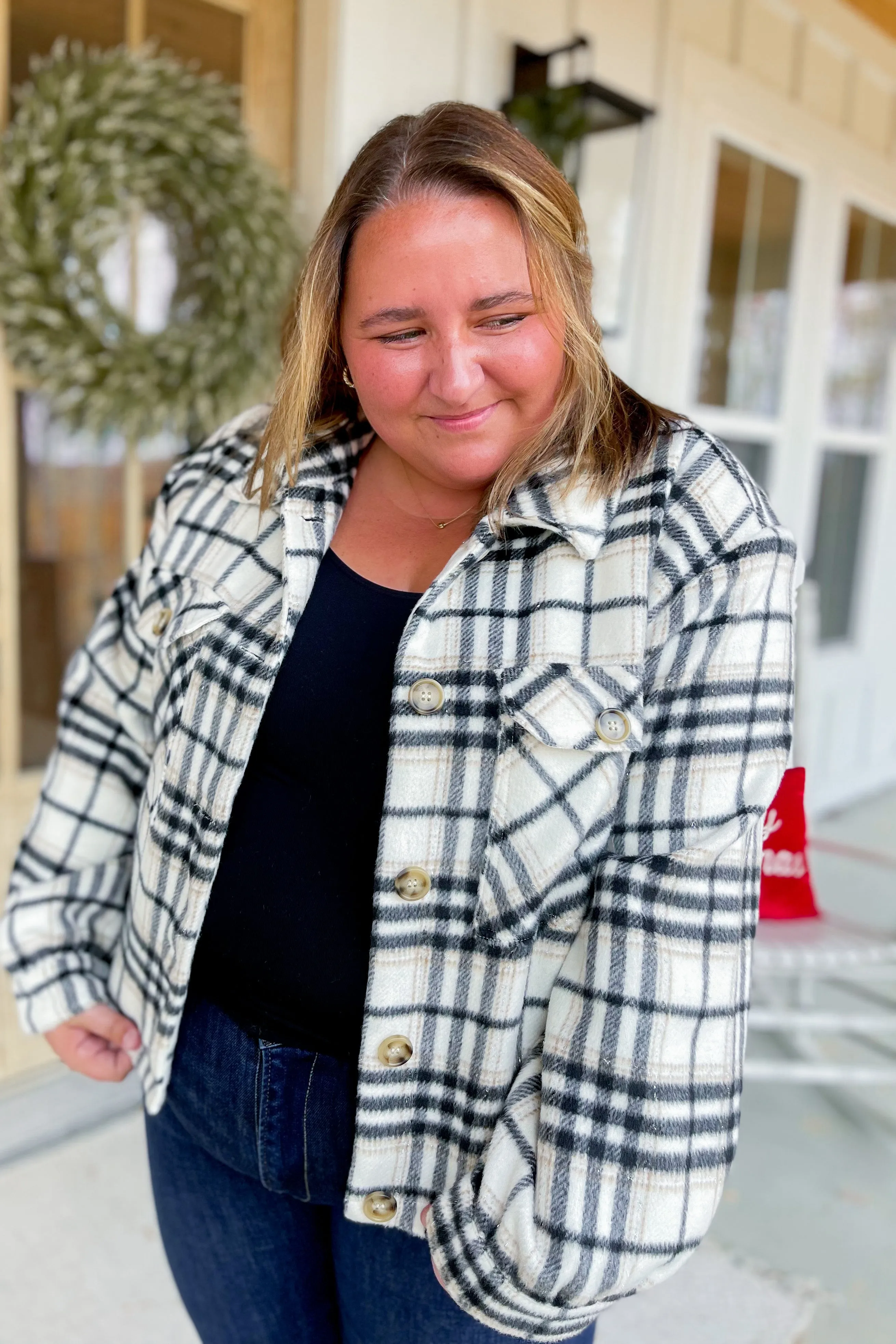 *DOORBUSTER* Bolton Long Sleeve Plaid Coat [S-3X]