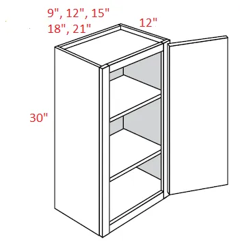 EB10-1830 Elegant White Assembled 18x30 Wall Cabinet