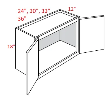 EB10-3018 Elegant White Assembled 30x18 Wall Cabinet