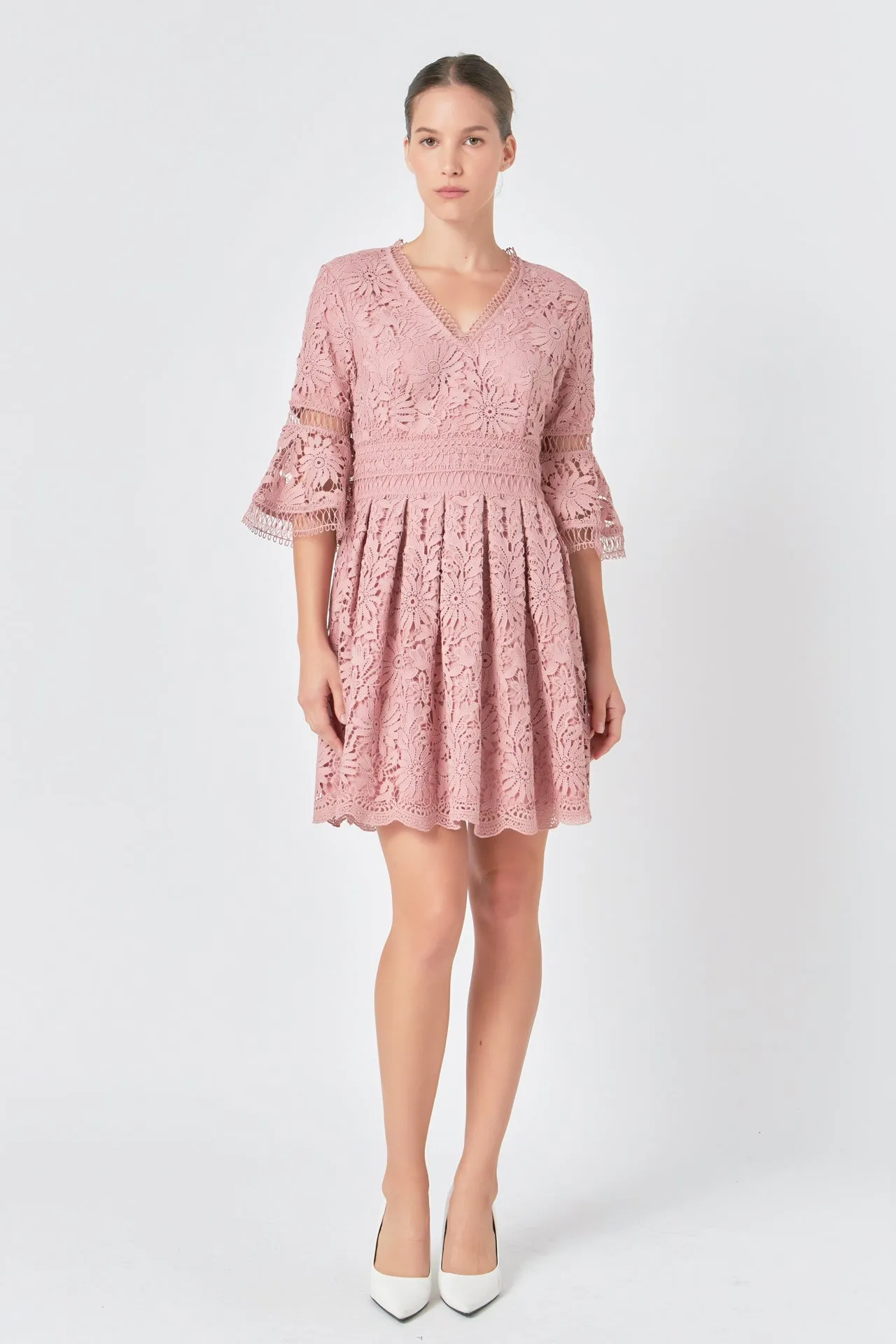 Endless Rose - All of Lace Bell Sleeve Dress