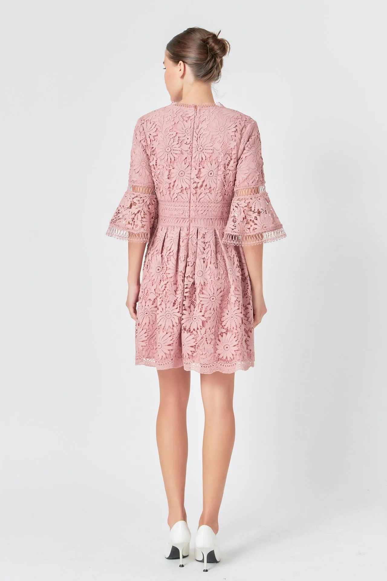 Endless Rose - All of Lace Bell Sleeve Dress