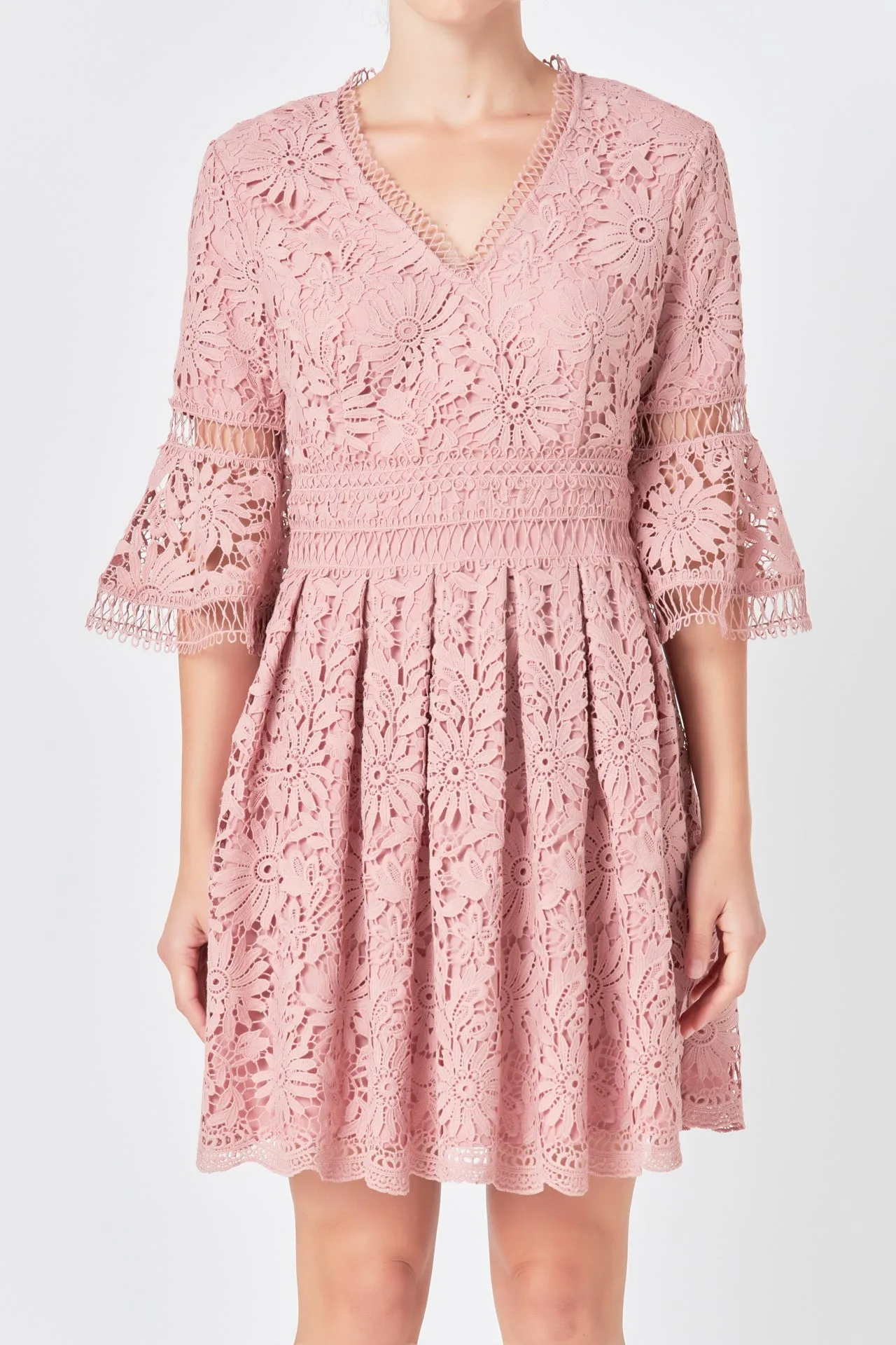 Endless Rose - All of Lace Bell Sleeve Dress