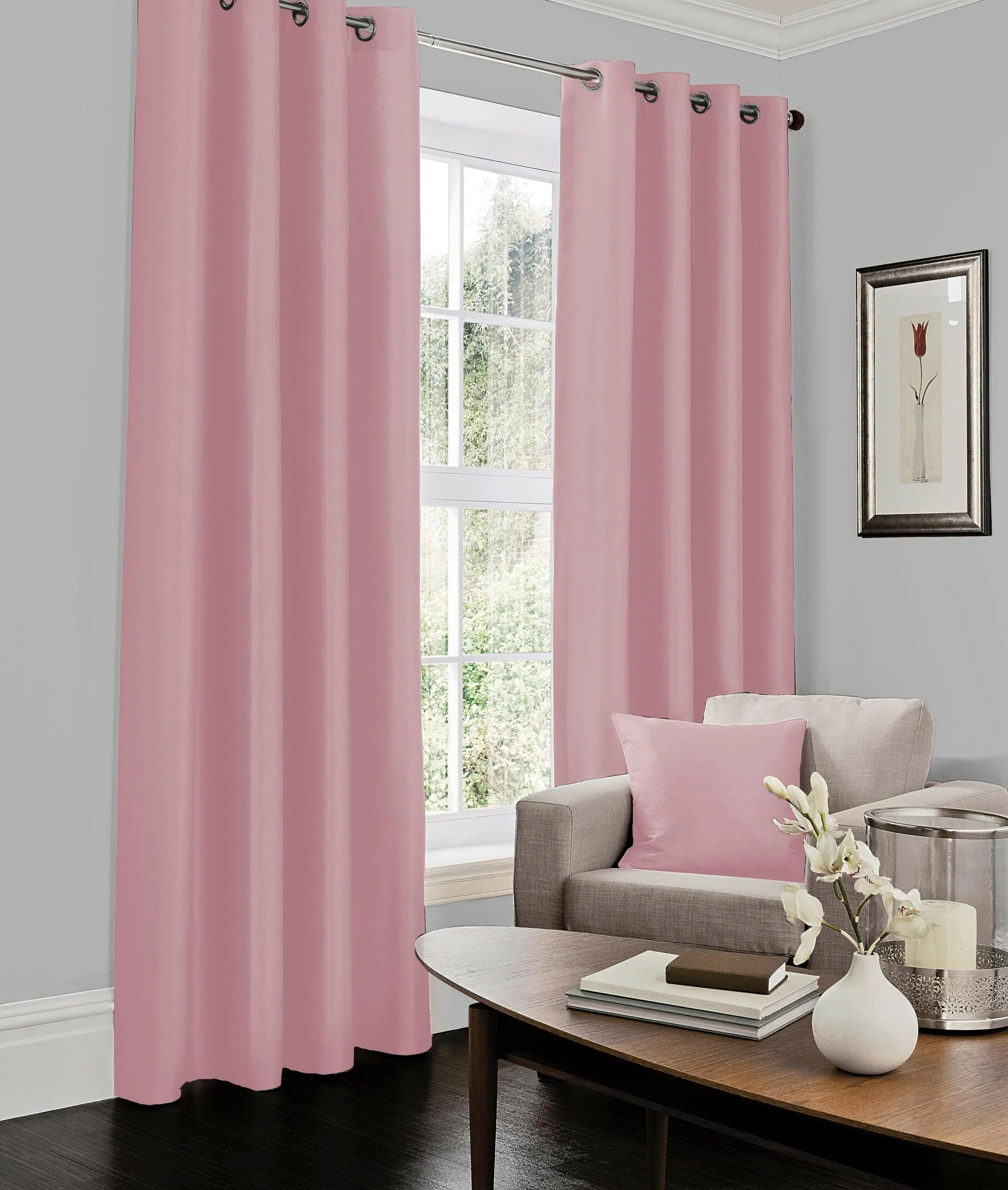 Faux Silk (eyelet) Curtains