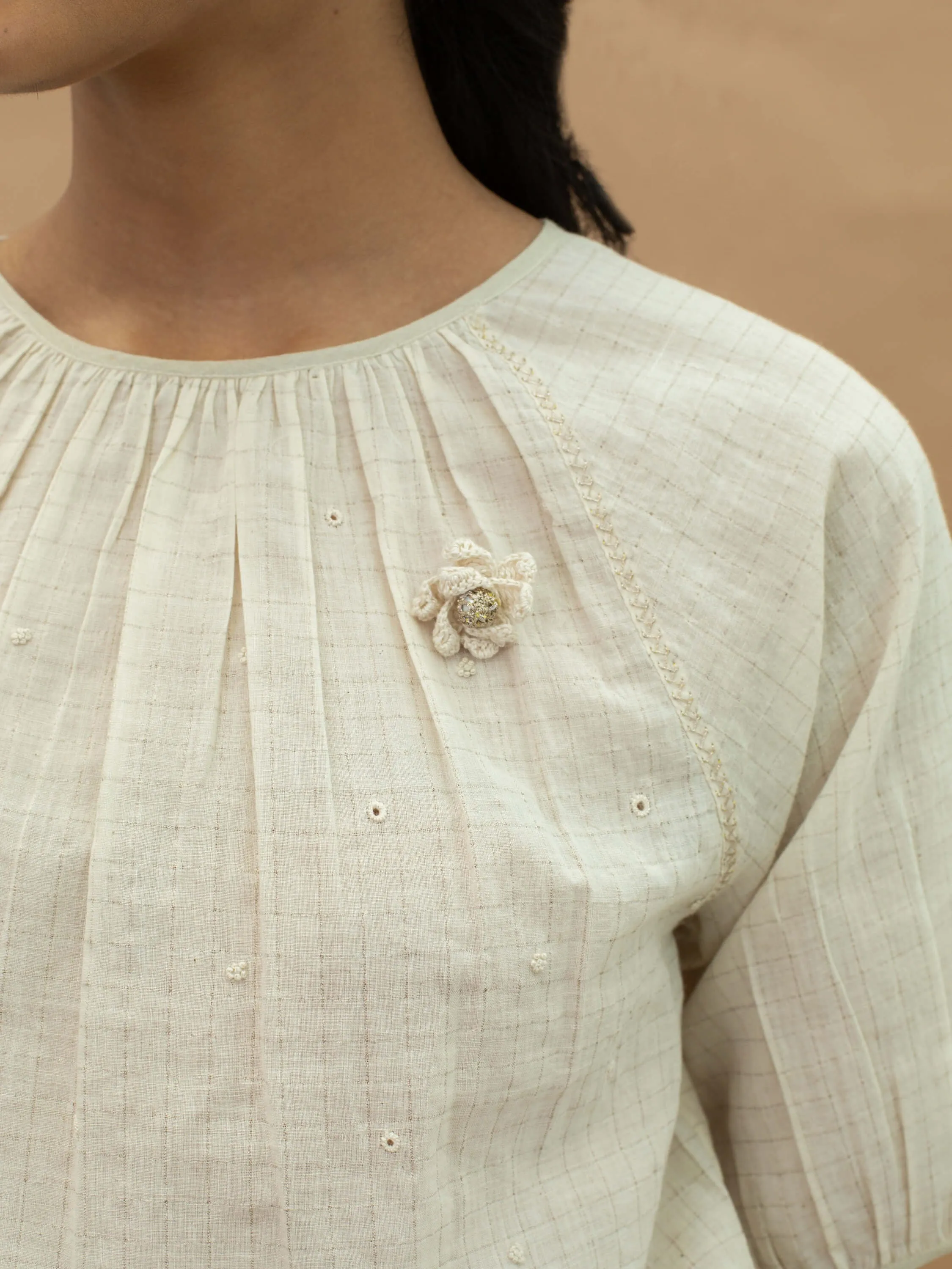 Floating Eyelets Top