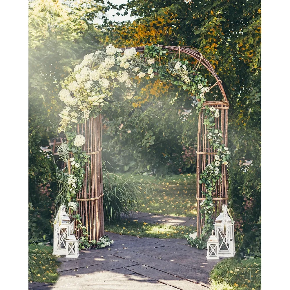 Flower Arch Printed Backdrop