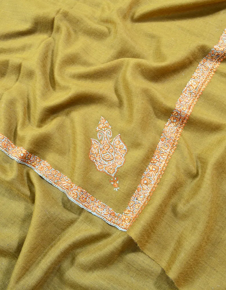 Golden Embroidery Pashmina Shawl 7180