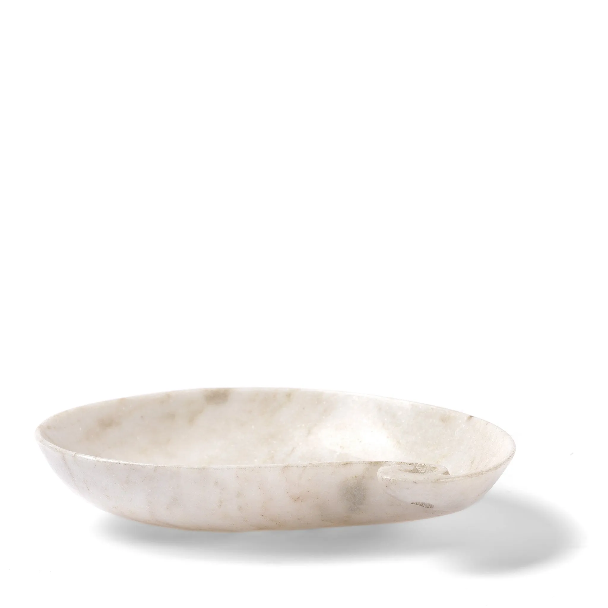 Hand Carved White Marble Dish