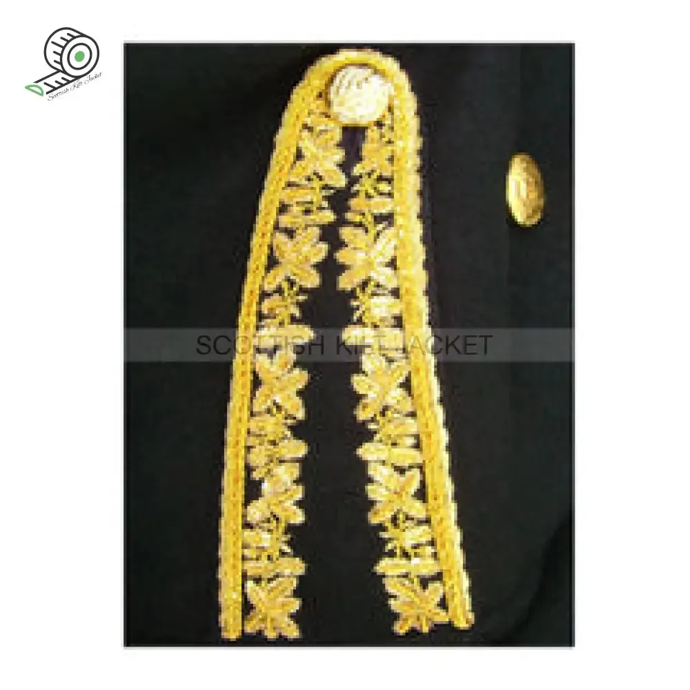 Hand-Embroidered Gold Bullion Royal Doublet