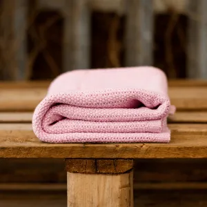 Hippychick Cellular Baby Blanket Dusky Pink