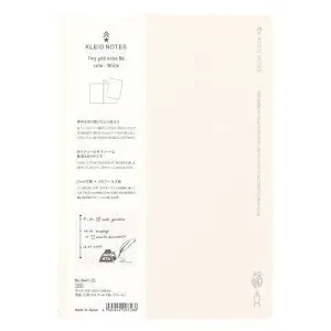 Kleid B6 TINY GRID Notes OK Fools Paper Notebook 81.4gsm 2mm Grid Notebook White Cover Cream Paper 2mm Tiny Grid 2mm Graph | 8441-02 64 Page