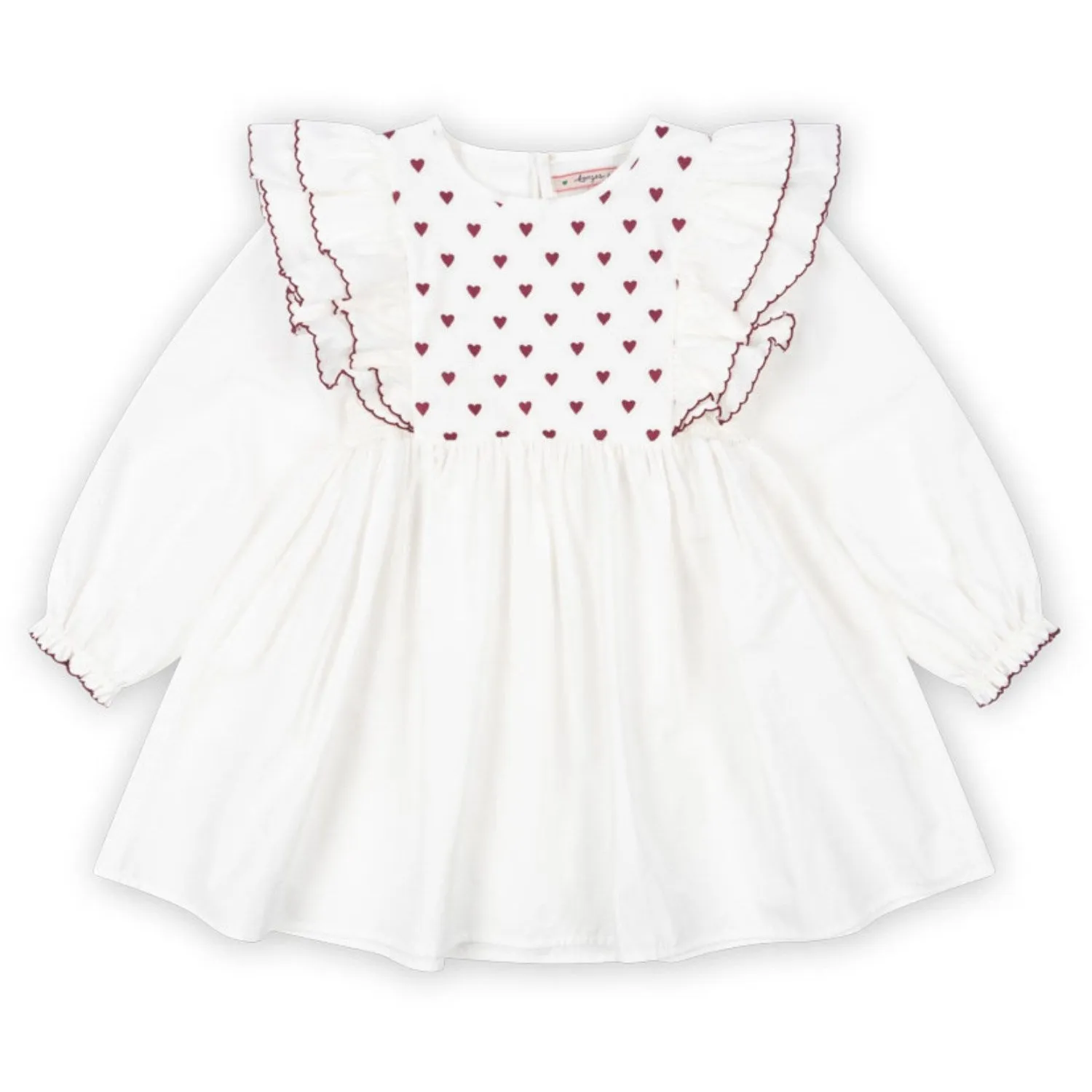 Konges Sløjd Pure White Coeur Dress Gots