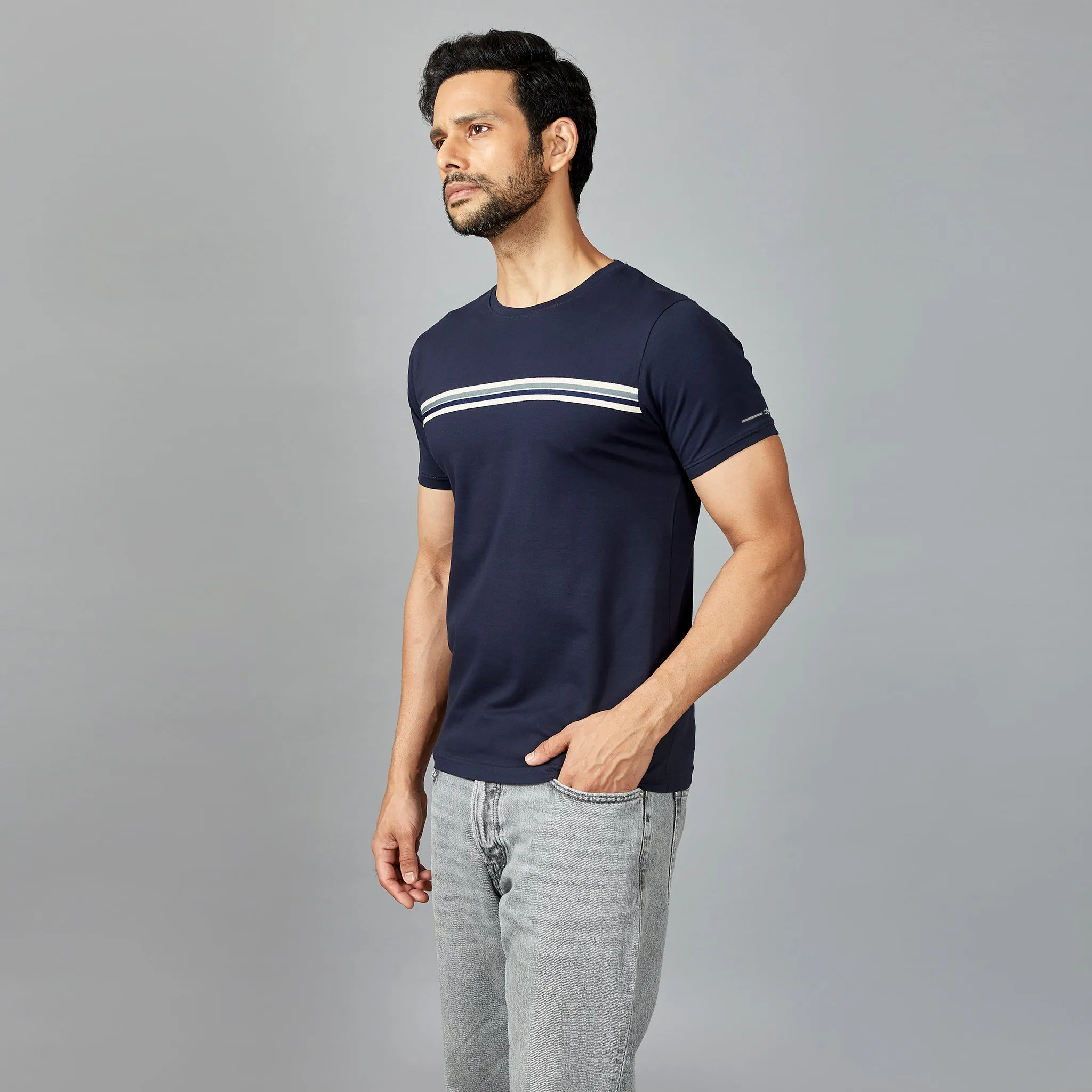 Light Blue Stripes T-Shirt