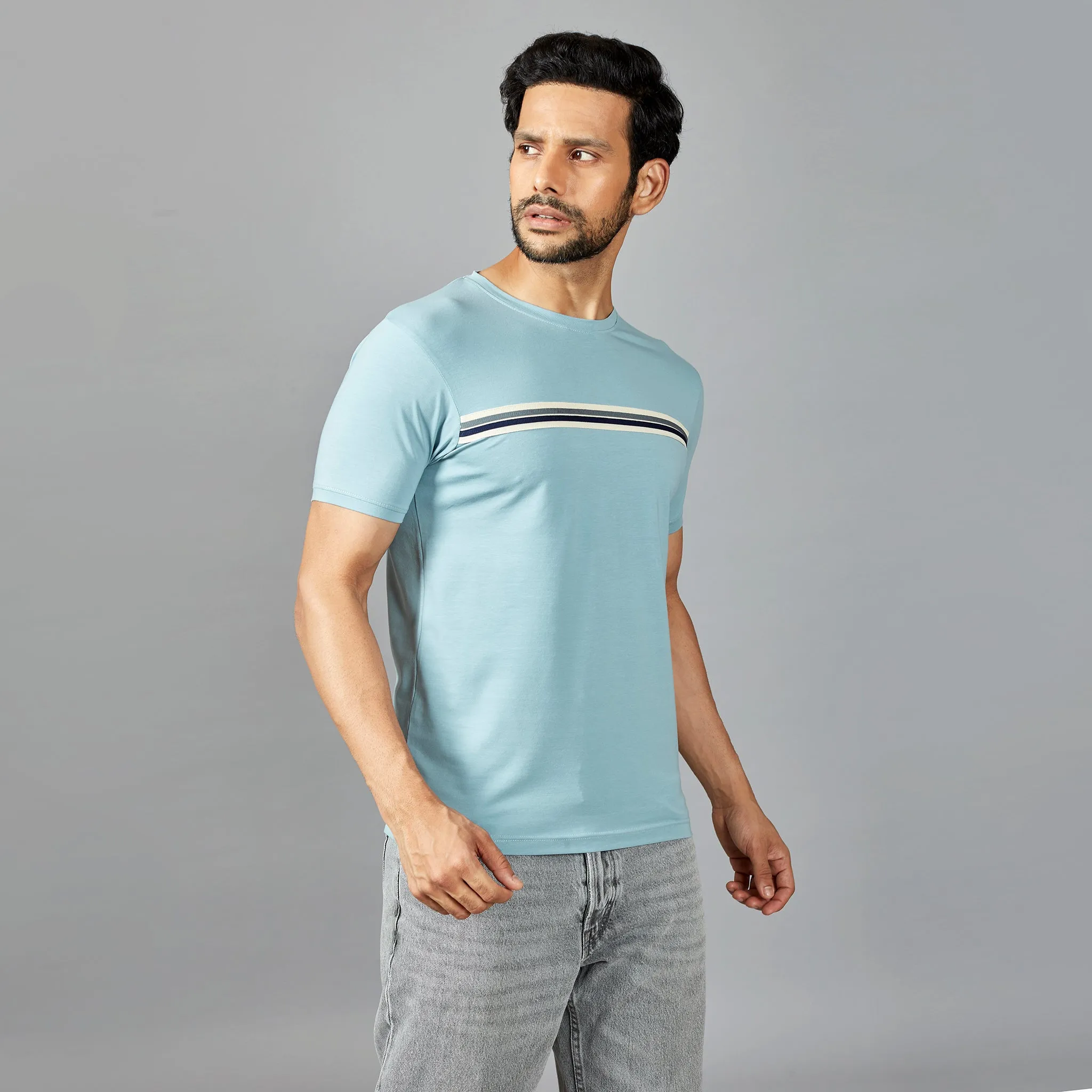 Light Blue Stripes T-Shirt