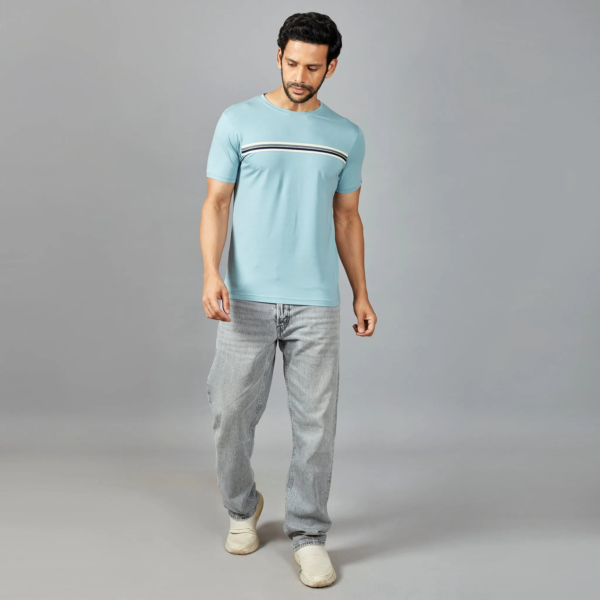 Light Blue Stripes T-Shirt