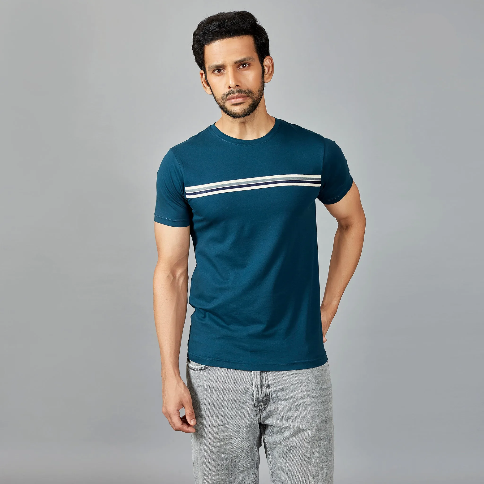 Light Blue Stripes T-Shirt