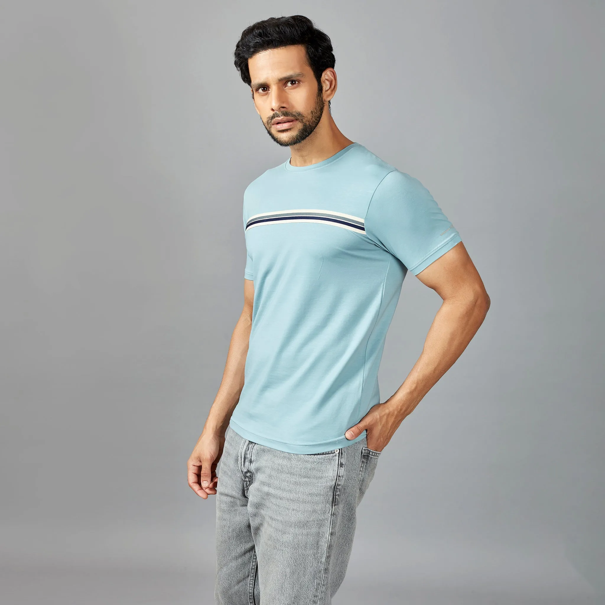 Light Blue Stripes T-Shirt