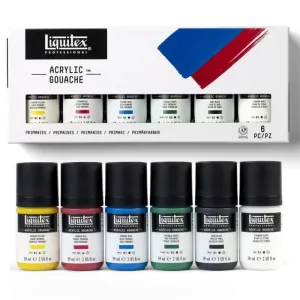 Liquitex Professional Acrylic Gouache Primary Set 6 x 59ml