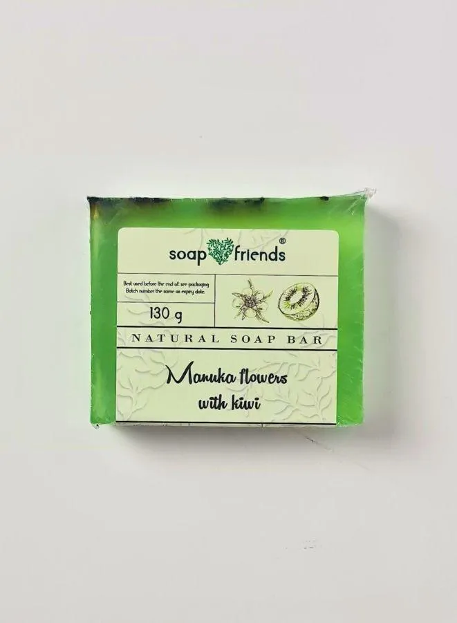 Manuka Flower and Kiwi Delight Soap Bar for Daily Cleansing, Moisturized Skin, and Elegant Fruit-Floral Aroma