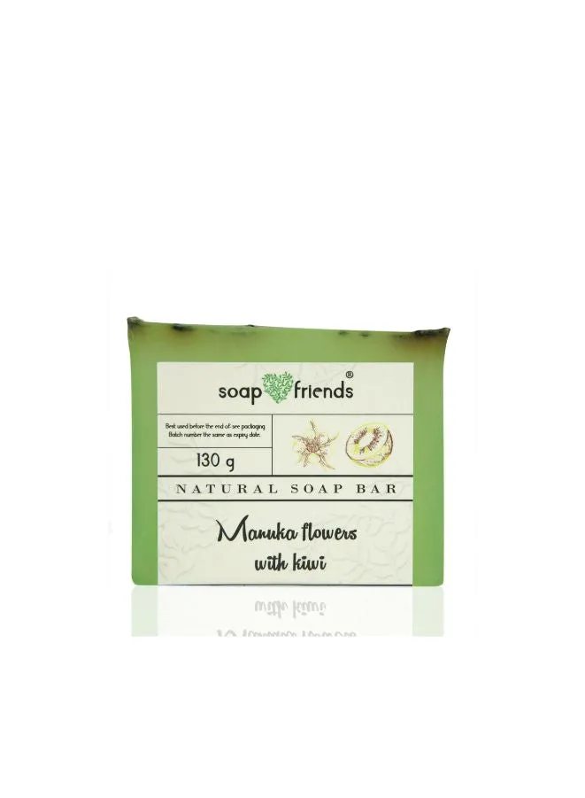 Manuka Flower and Kiwi Delight Soap Bar for Daily Cleansing, Moisturized Skin, and Elegant Fruit-Floral Aroma