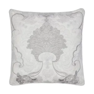 Marcette Embroidered Silver Cushion