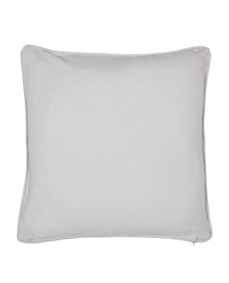 Marcette Embroidered Silver Cushion