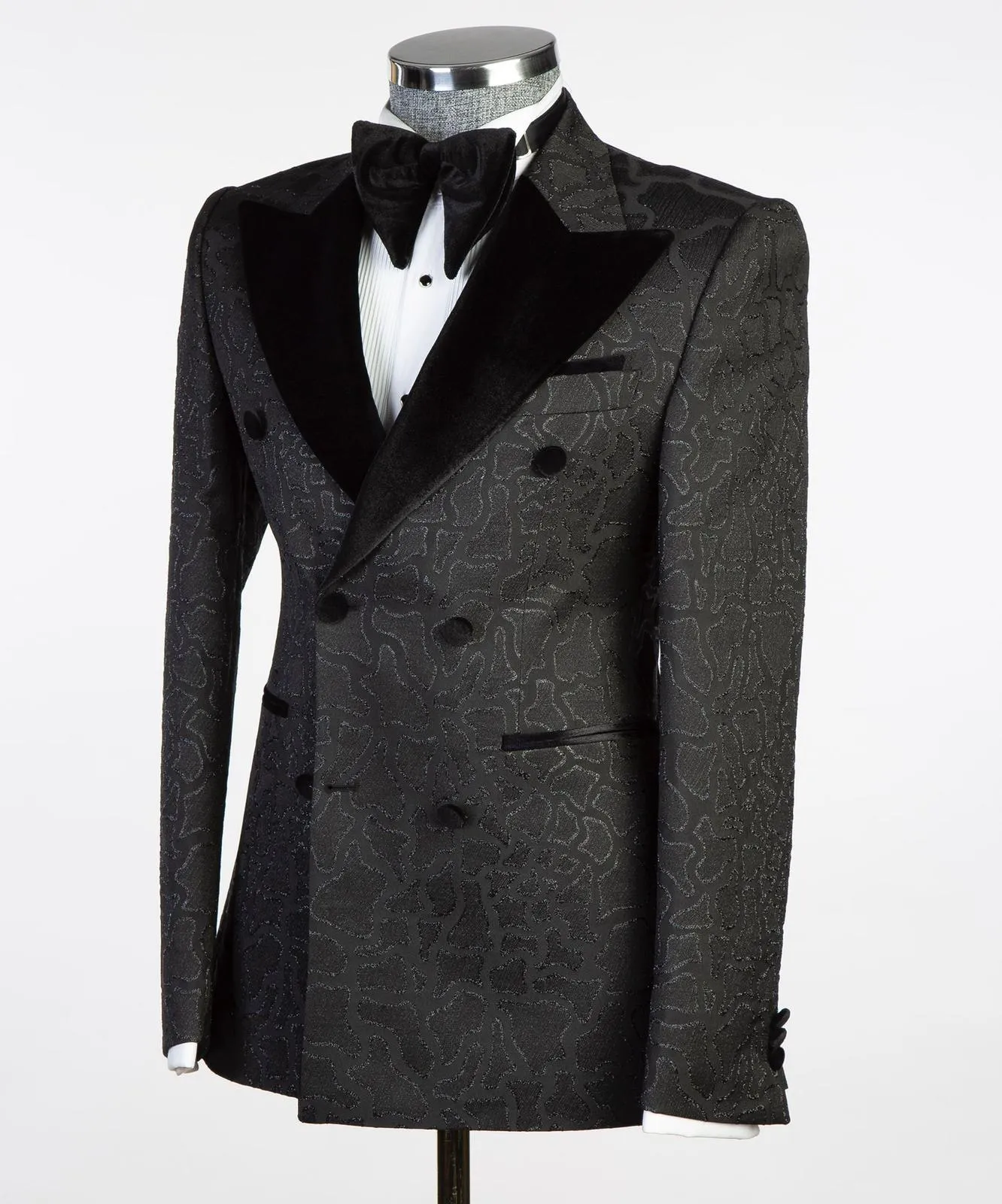 Mens Black Tuxedo With Design