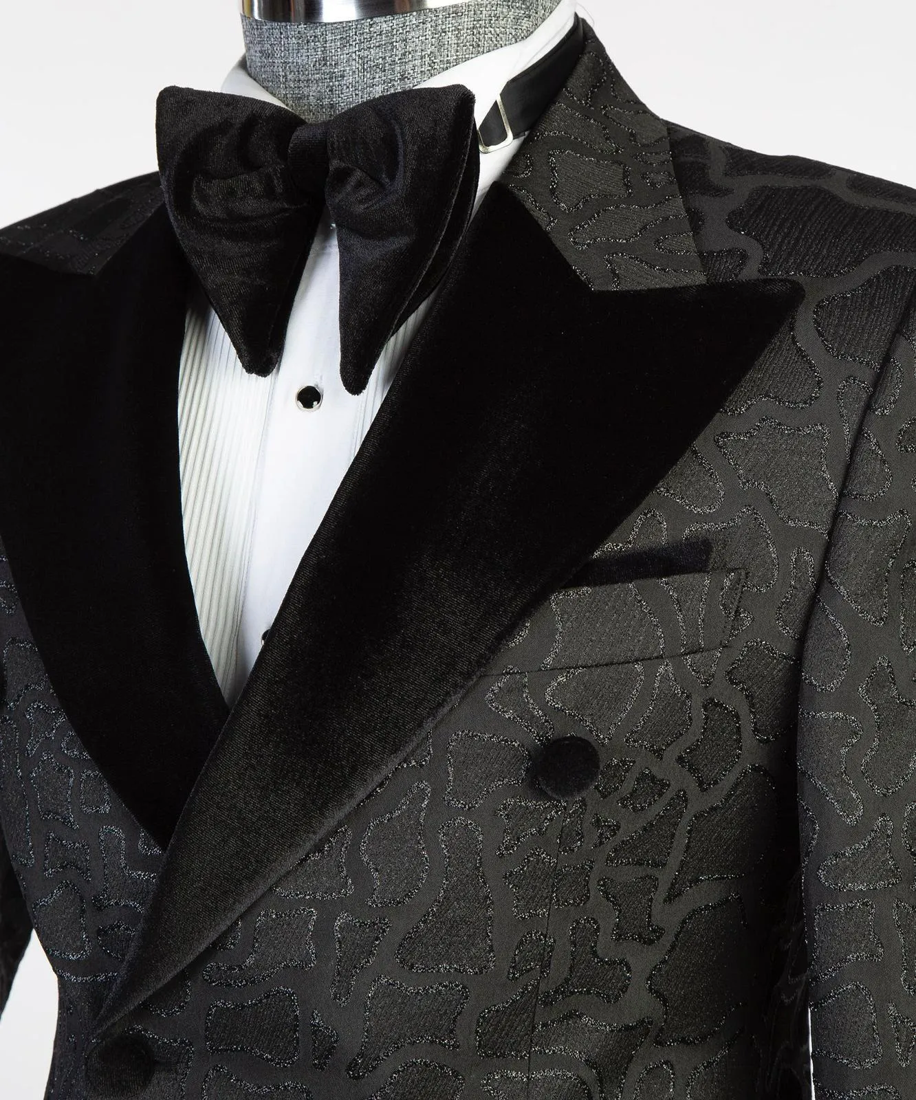 Mens Black Tuxedo With Design