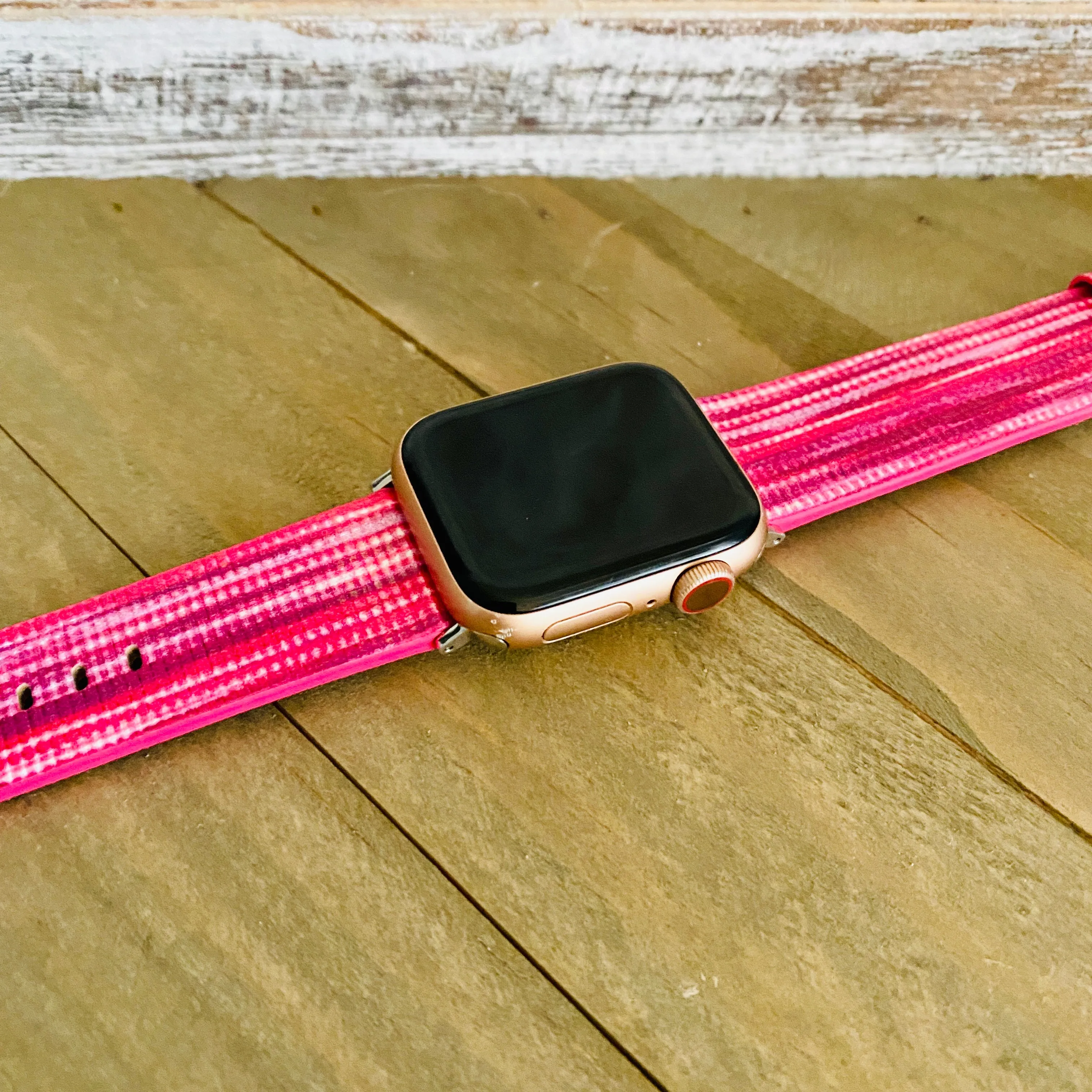 Multi Color Vibrant Leather Band For Apple Watch Two Colors Available