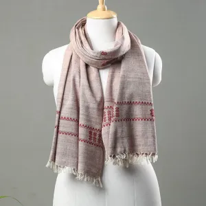 Pink - Traditional Handloom Eri Silk Stole from Assam