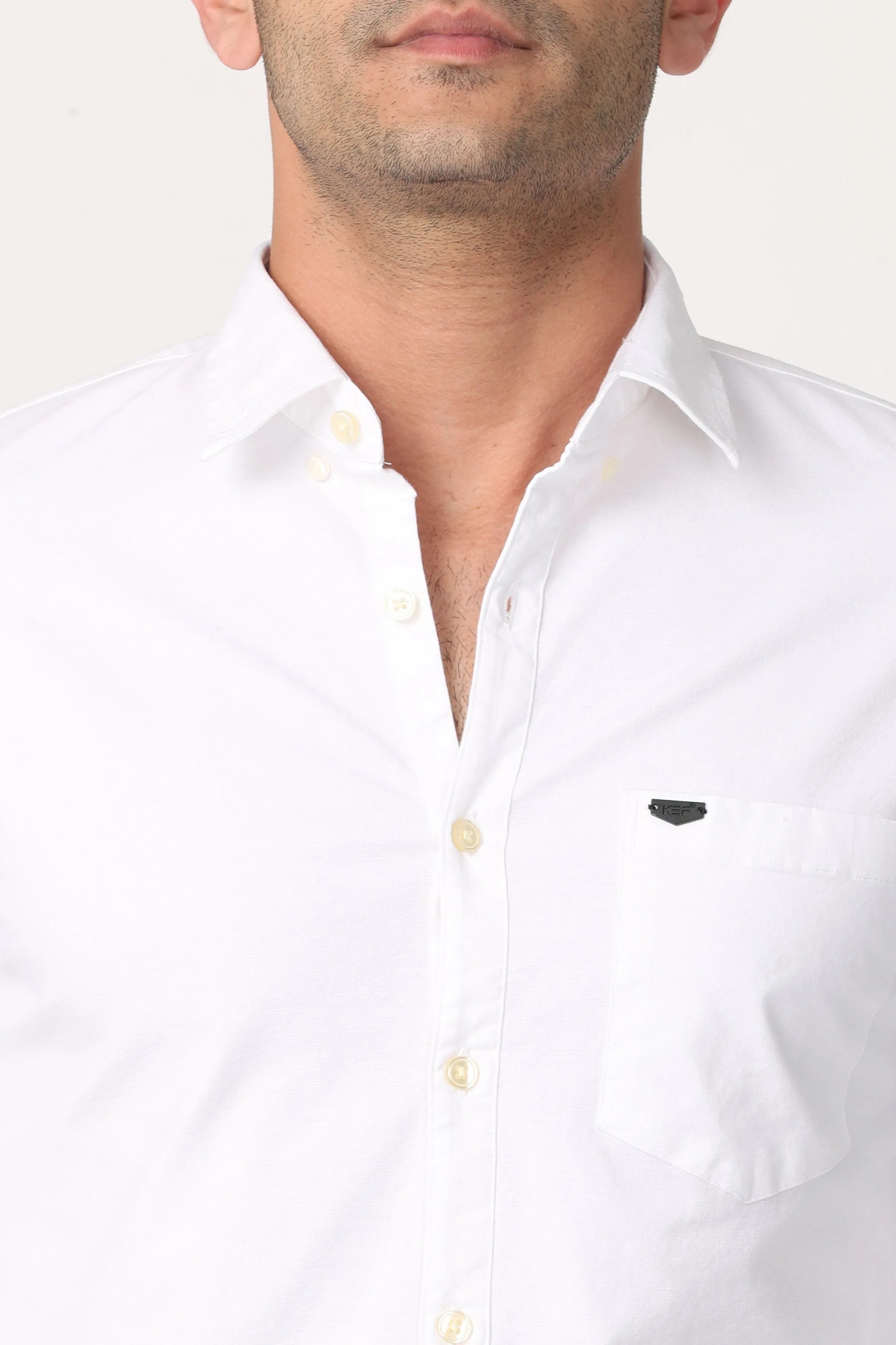 Pure White Full Sleeve Shirt