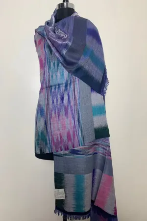 Ridhaan Metallic Reversible Cashmere Shawl