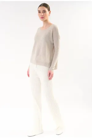 Robertson Madison 100% Cashmere Crewneck CC-221 | Oat | Clearance Final Sale