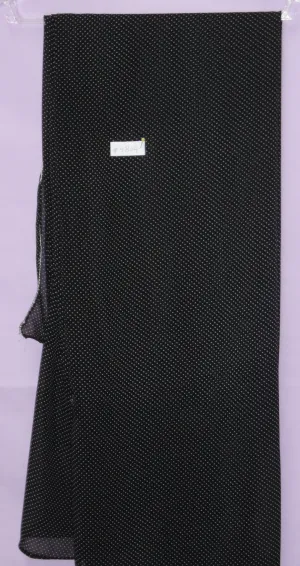 Scarf 4804 Black & White Pin Drop Square Dupatta Shawl Wrap Chunni Shieno Sarees