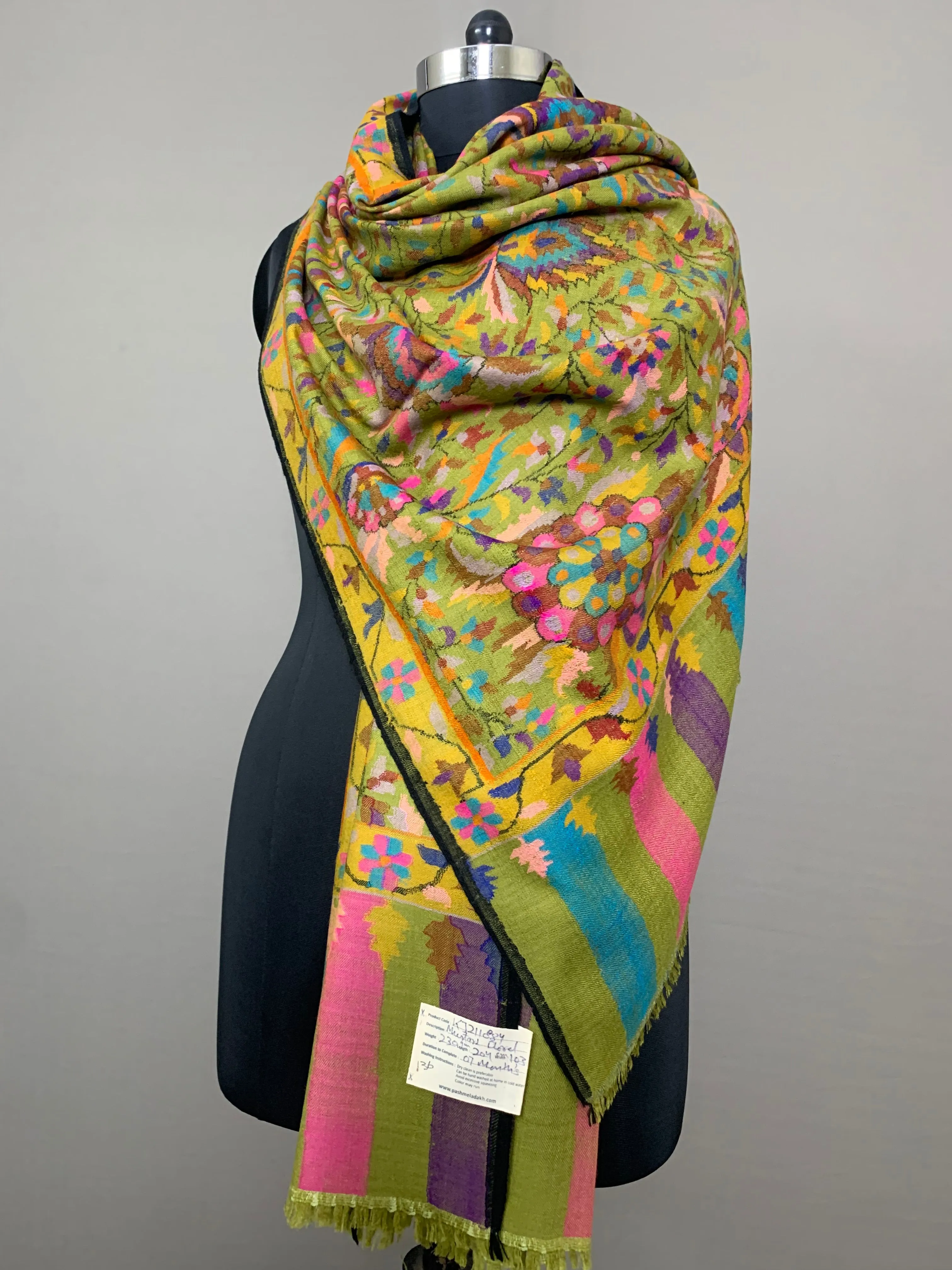 Shawluxe Multicolored Foral Kani Pashmina Shawl