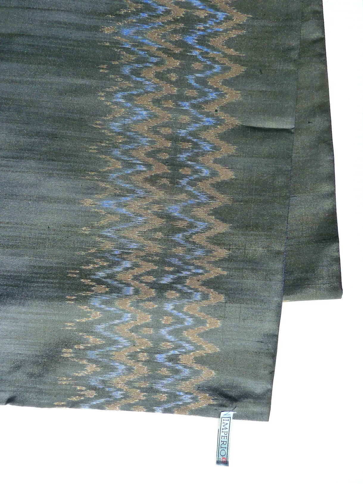 Silk Ikat Double Sided Shawl Black Eggplant