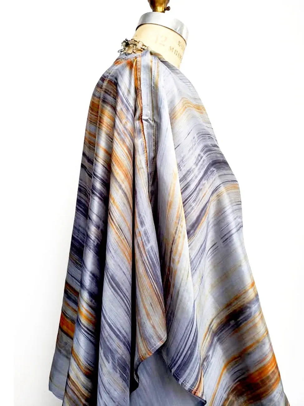 Silk Poncho Cape Hand Painted Watercolor