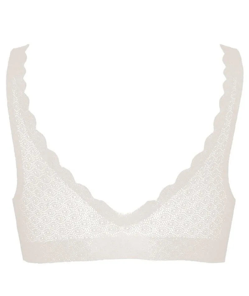 Sloggi ZERO Feel Lace Wire-free Bralette - Angora