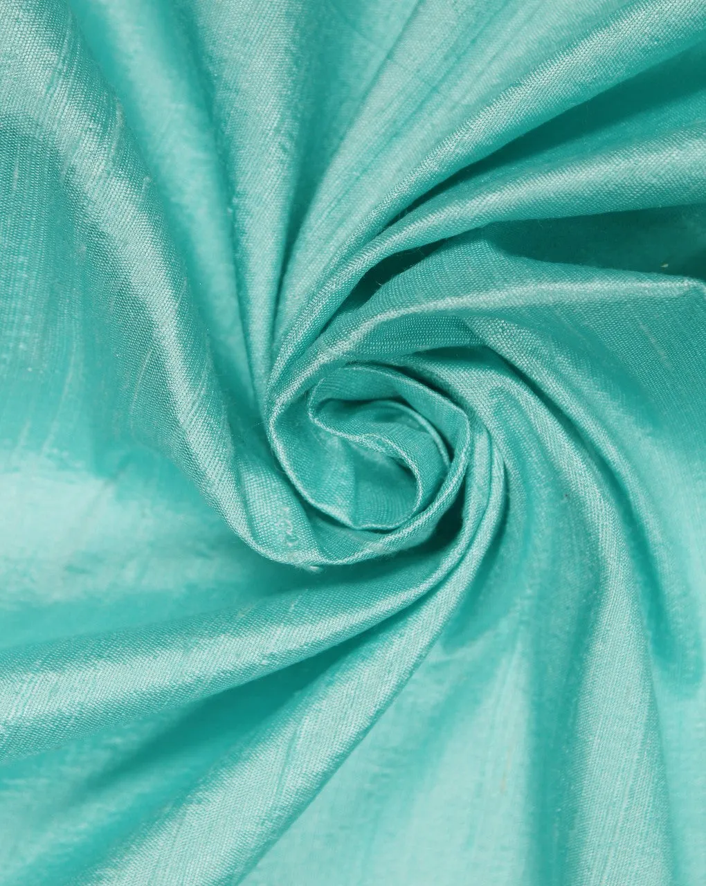 Turquoise Plain Raw Silk Fabric