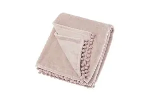 Walton & Co 170cm Blush Pink Cashmere Touch Fleece Throw