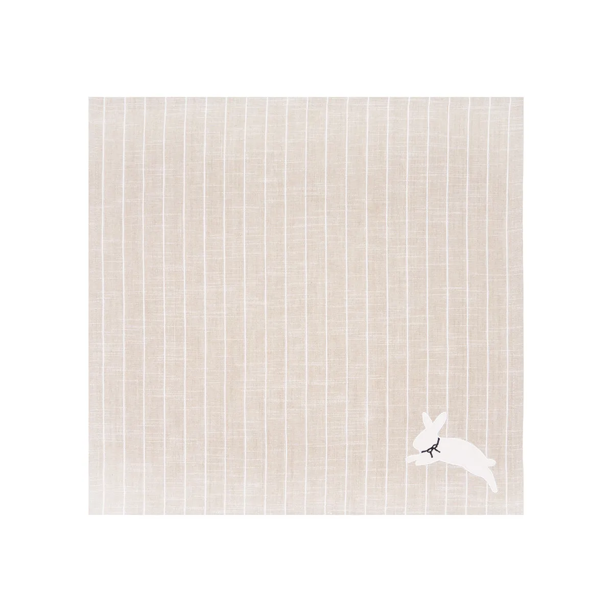 White Bunny Hop Stripe Table Linens