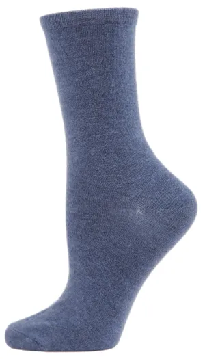 Women's  Cashmere Cashmere Crew Socks -Denim