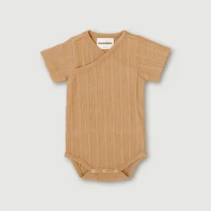 Wool Rib S/S Bodysuit - Fawn